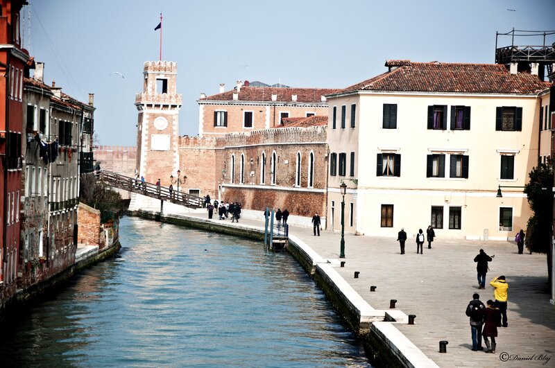 Venice canal with historic buildings