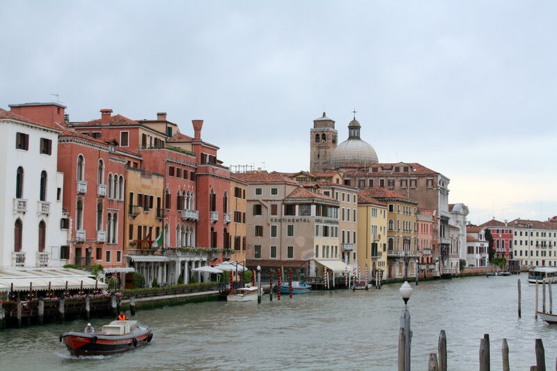 Venice canal with historic buildings