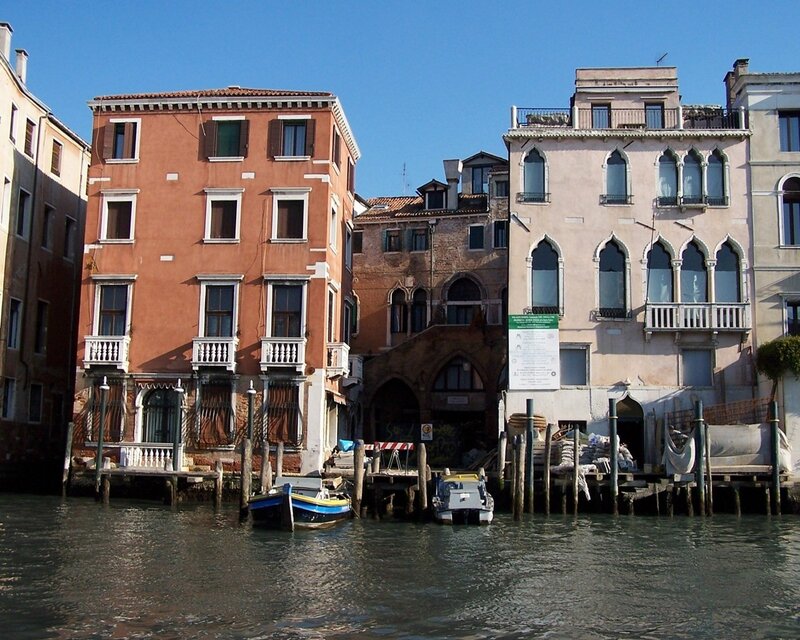 Venice canal with historic buildings