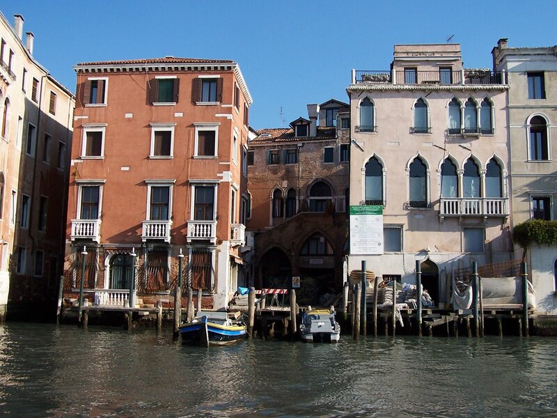 Venice canal with historic buildings