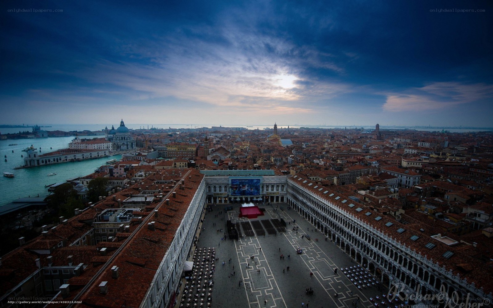 Venice skyline at dusk