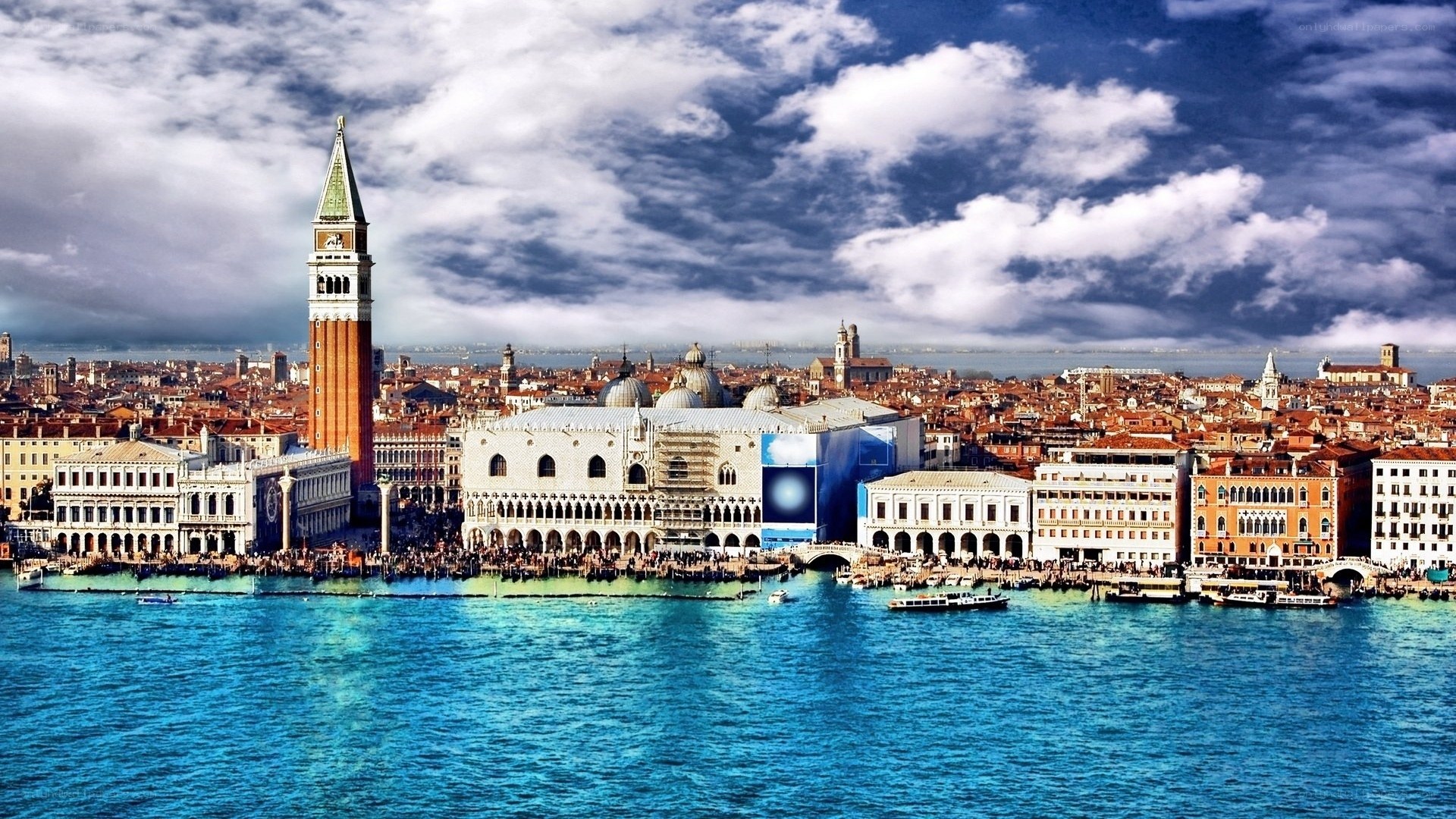 Venice skyline with St. Mark's Basilica