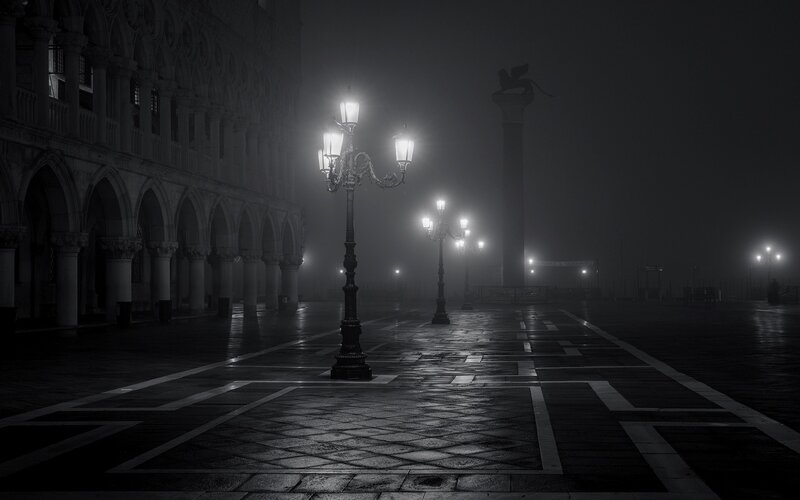 Venice Square at Night