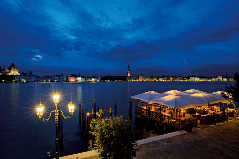 Venice Waterfront at Night — Blue