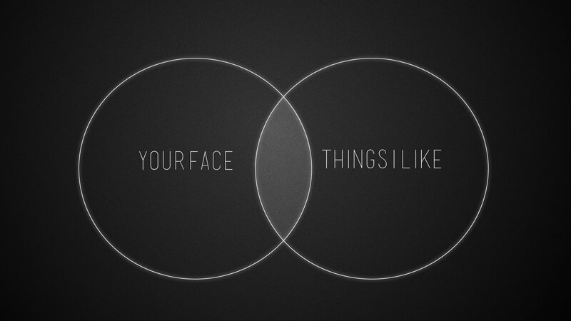 Venn Diagram with Text — Black