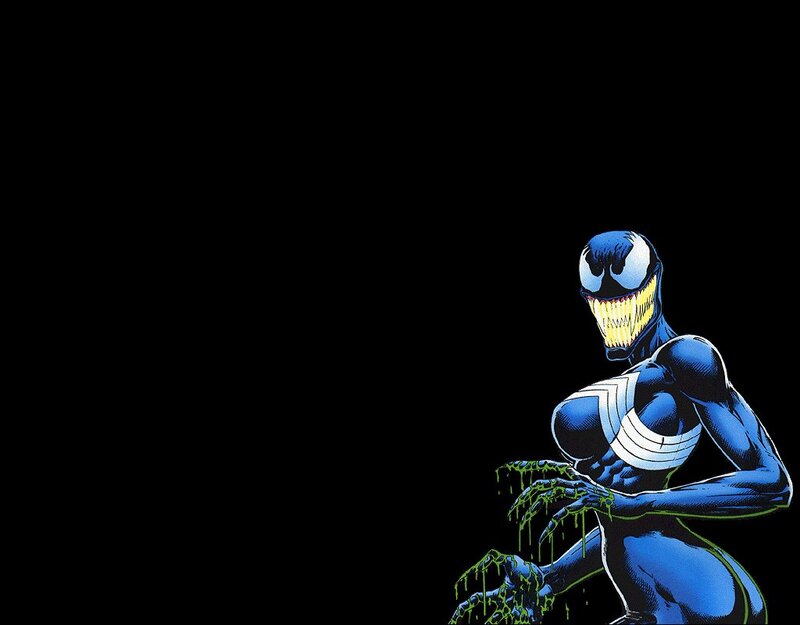 Venom Character — Blue, Dramatic, Comic