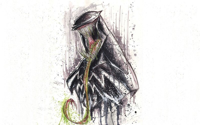 Venom Character Concept Art — Black