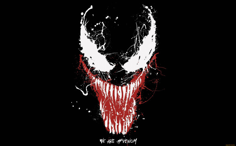 Venom Character Face — Black, Dark, Aggressive