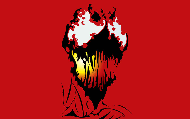 Venom Character Head — Red, Intense