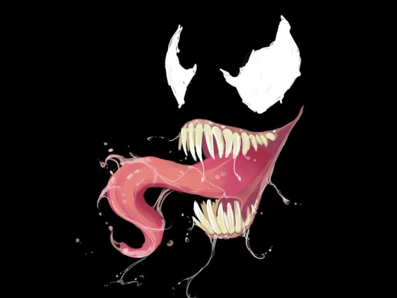 Venom Character Mouth — Black
