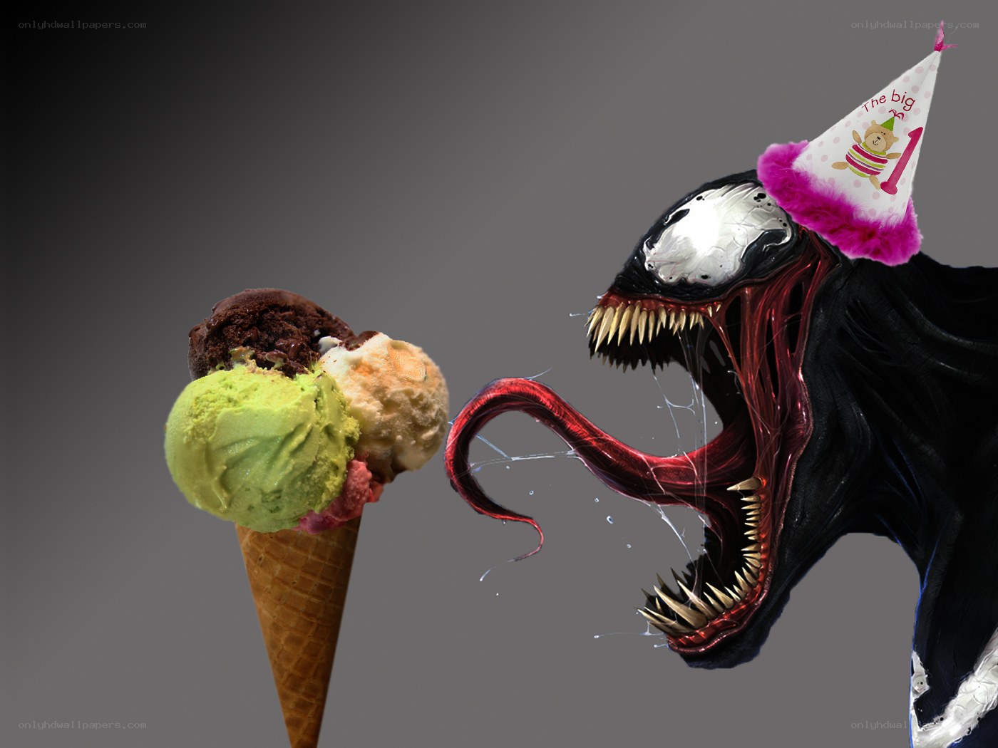 Venom eats ice cream