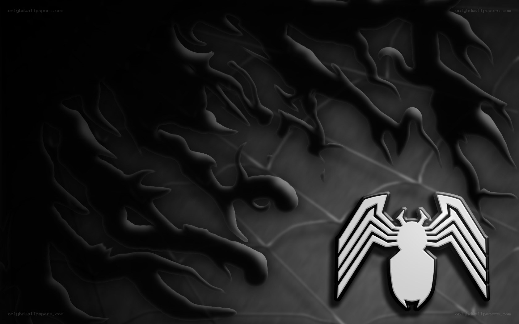 Venom logo on dark background