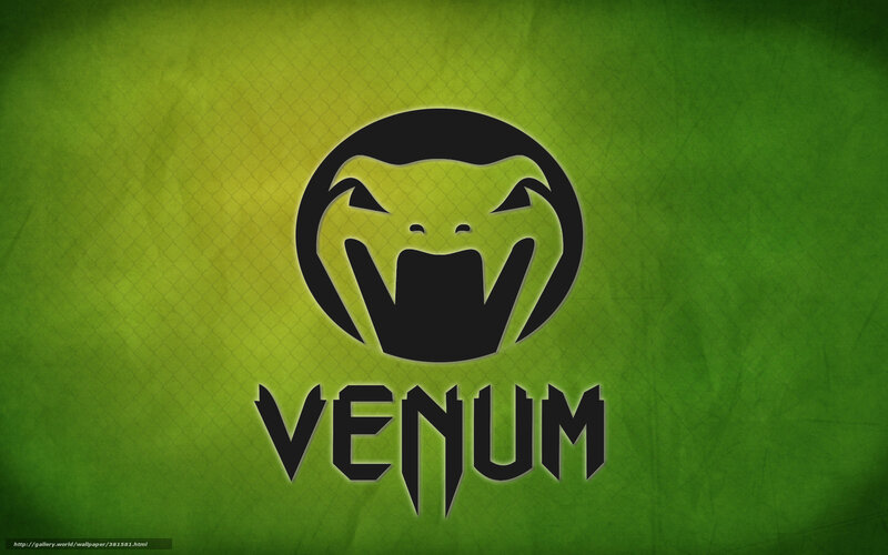 Venom logo on green background
