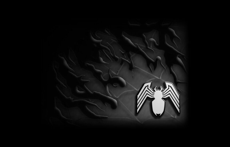 Venom Symbol on Dark Background — Black