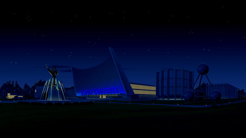 Venture Industries at night