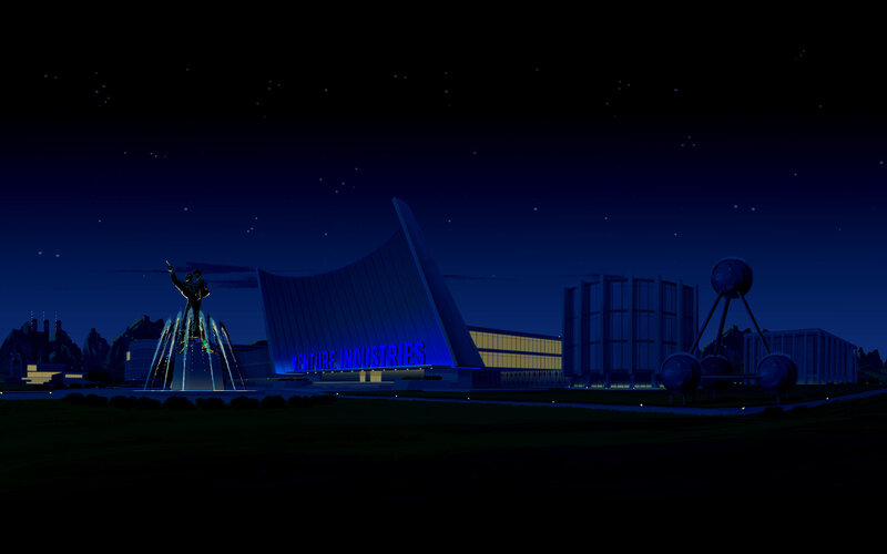 Venture Industries Building — Blue, Dramatic