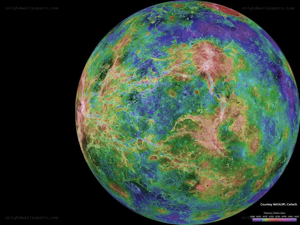 Venus surface map