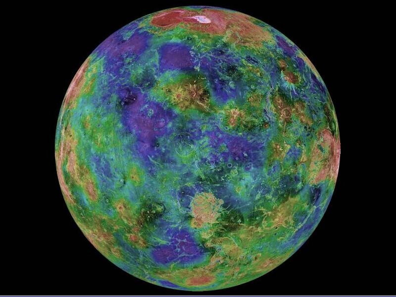 Venus Surface Map — Green, Scientific
