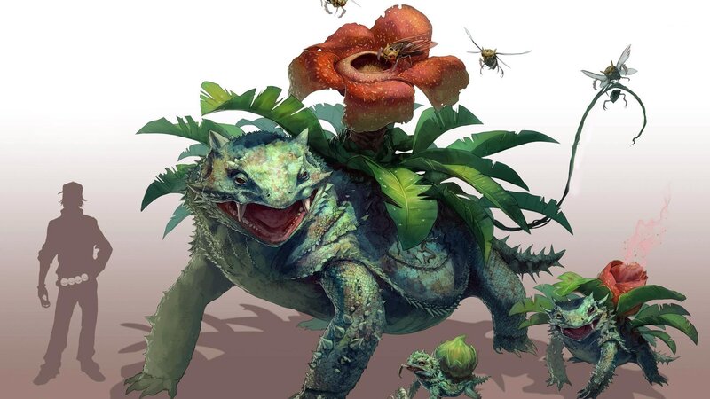 Venusaur and its evolution line