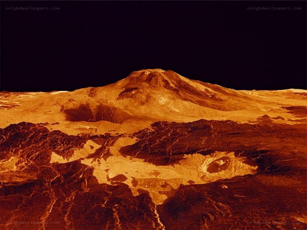 Venusian mountain landscape