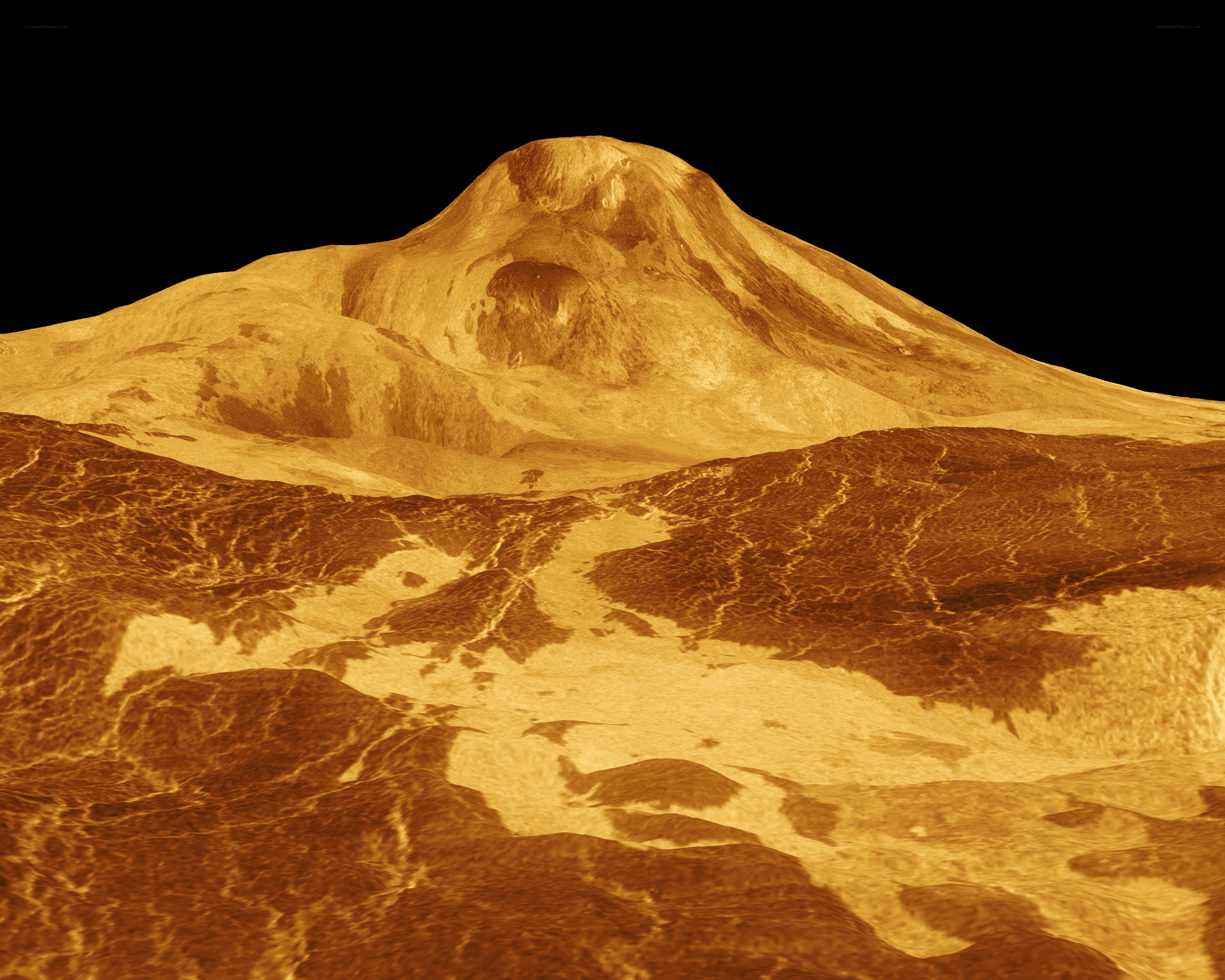 Venusian mountain landscape