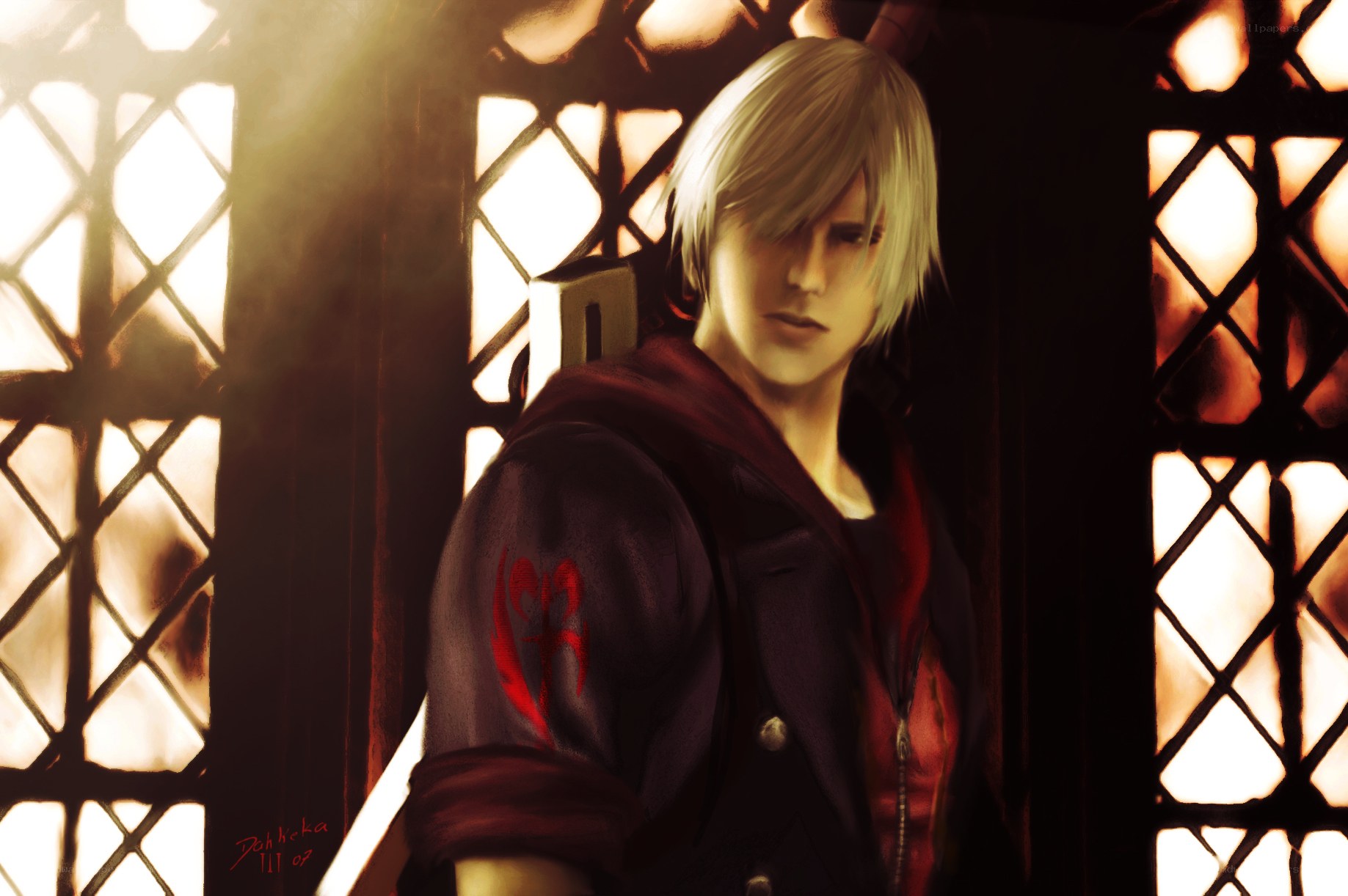 Vergil in a dimly lit room