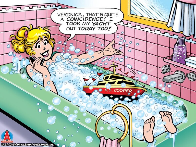 Veronica in the bathtub