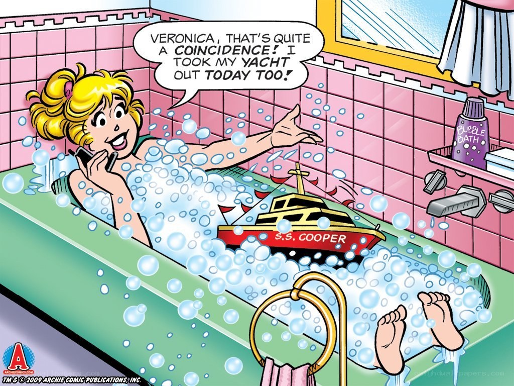 Veronica in the bathtub