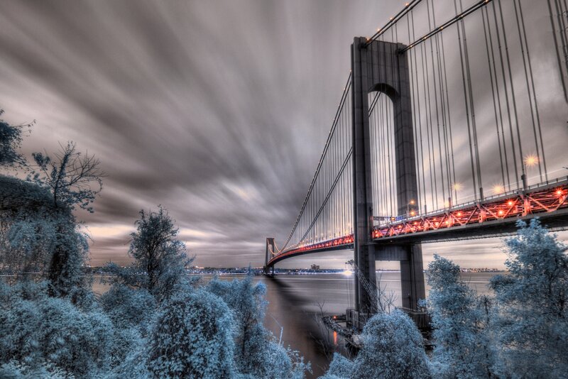 Verrazzano-Narrows Bridge — Blue, Dramatic, Night