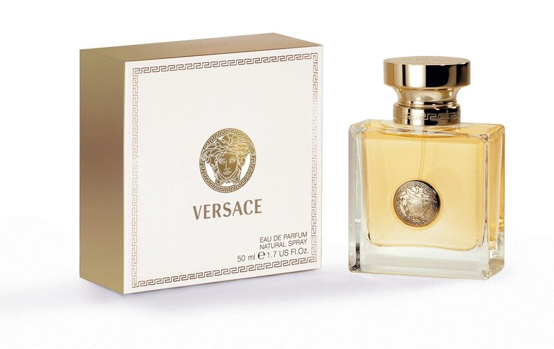 Versace perfume bottle and box