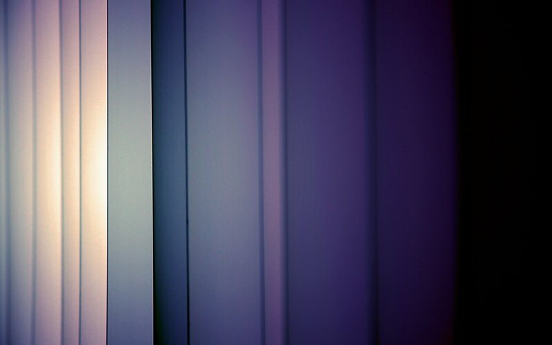 vertical blinds with light gradient