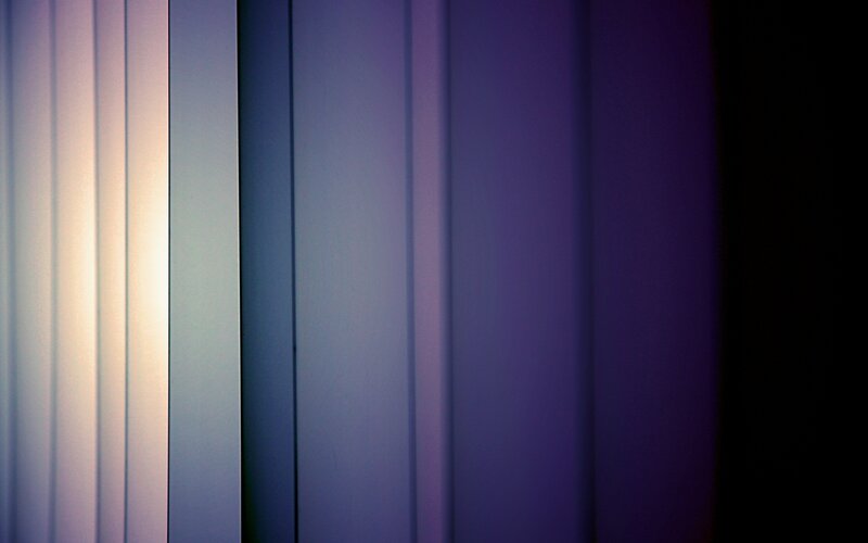 vertical blinds with light gradient