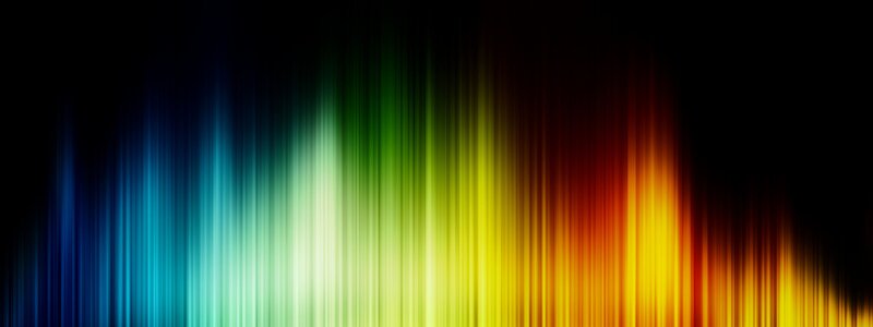 Vertical Color Spectrum — Blue, Vibrant, Abstract, Black Background, Green, Yellow