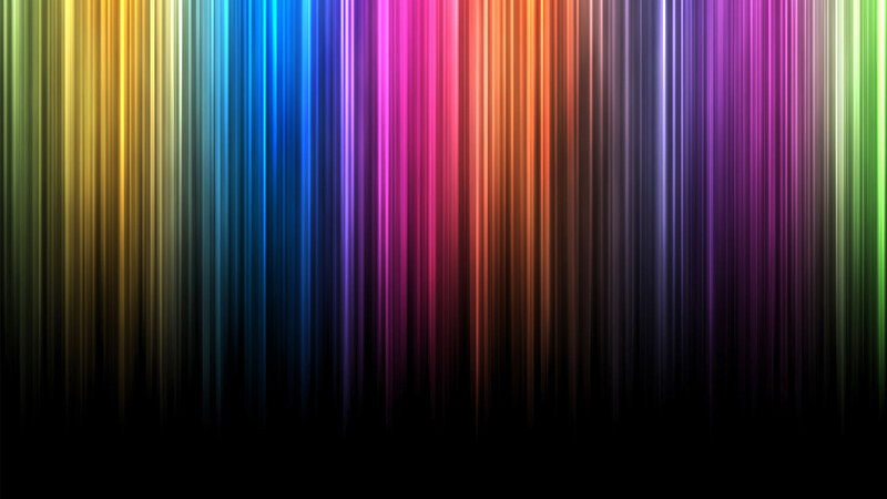 Vertical Colored Light Streaks — Black