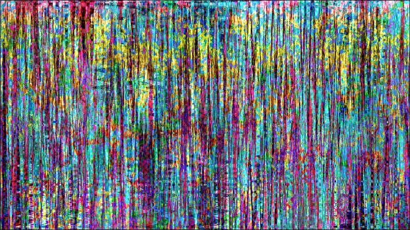 Vertical Glitch Lines — Blue, Chaotic