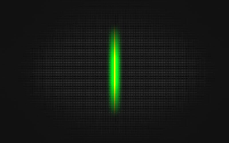 Vertical Green Light Beam
