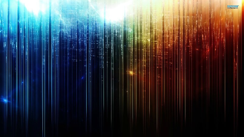 Vertical Light Streaks — Blue, Dynamic, Abstract, Color Gradient, Digital Particles