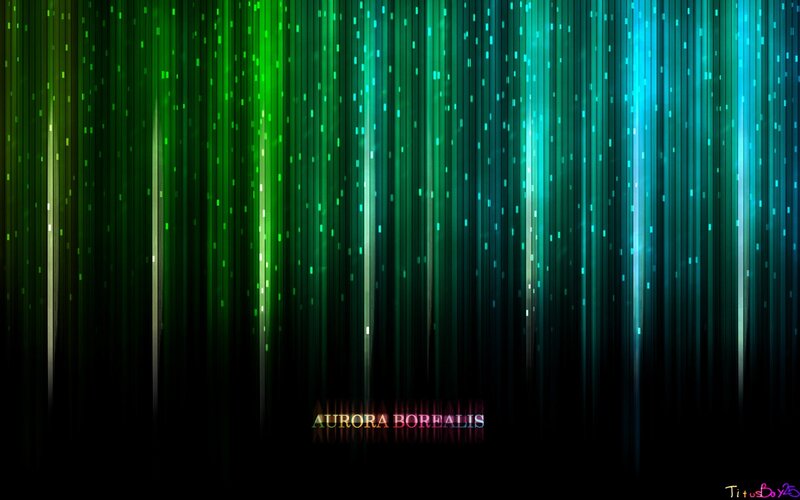 Vertical Light Streaks — Green, Abstract