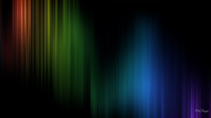 Vertical Light Streaks — Green, Calm