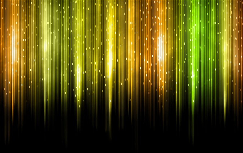 Vertical Light Streaks — Green, Dynamic, Abstract