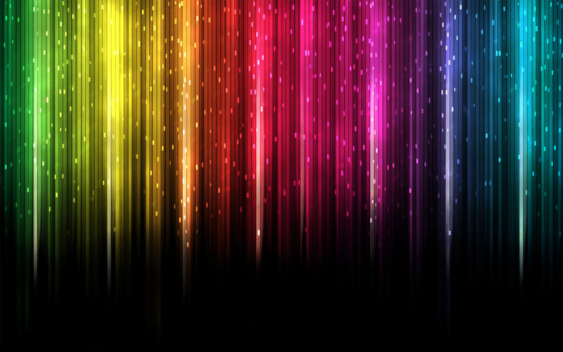 Vertical Light Streaks — Green, Vibrant, Abstract, Color, Lines