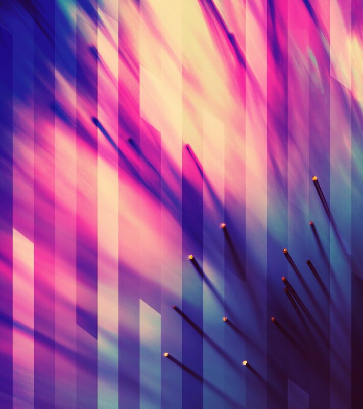 Vertical Light Streaks — Purple, Dynamic, Abstract, Light Beams