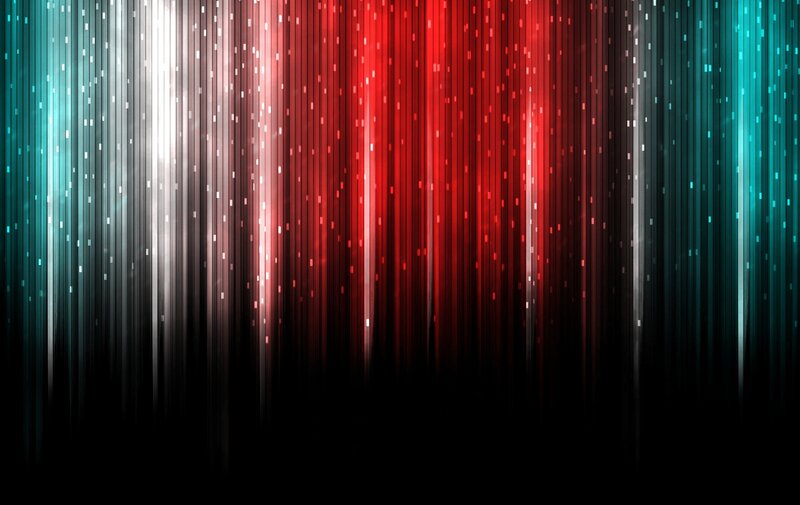 Vertical Light Streaks — Red, Dynamic, Abstract, Color, Lines