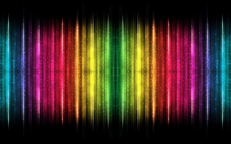 Vertical Light Streaks — Red, Vibrant, Abstract, Color, Black Background