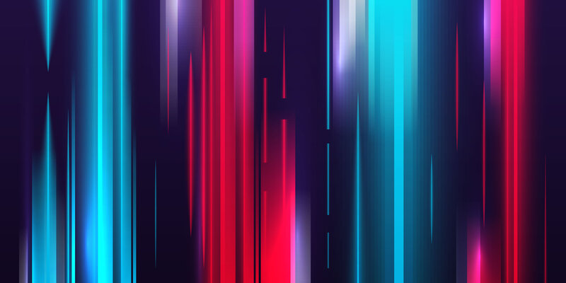 Vertical Neon Light Streaks — Red