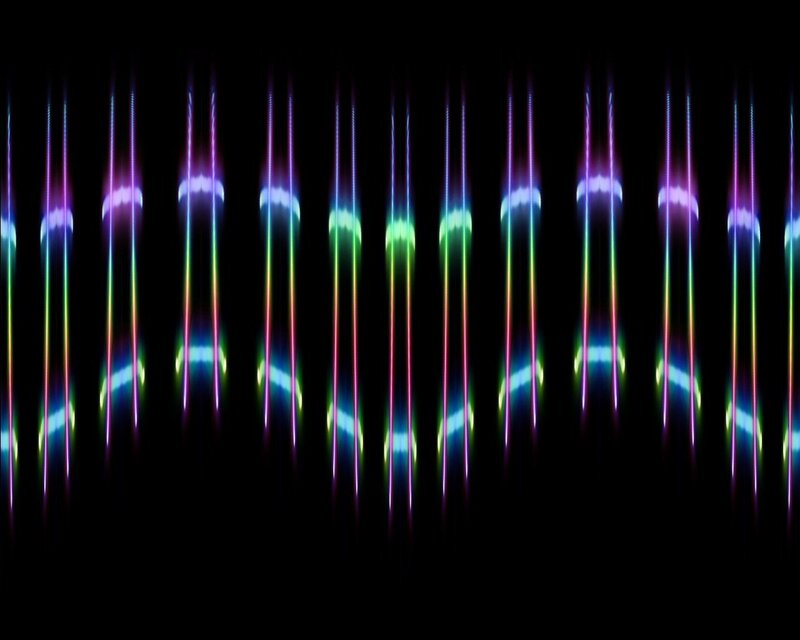vertical neon light streaks
