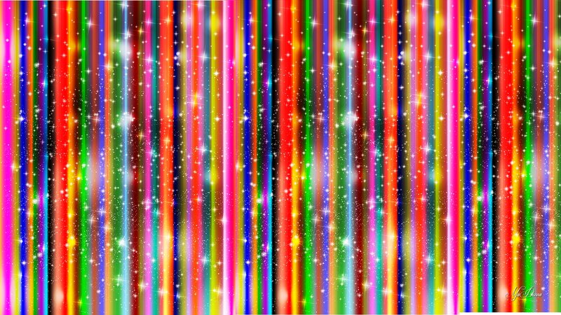 Vertical Rainbow Light Streaks — Red