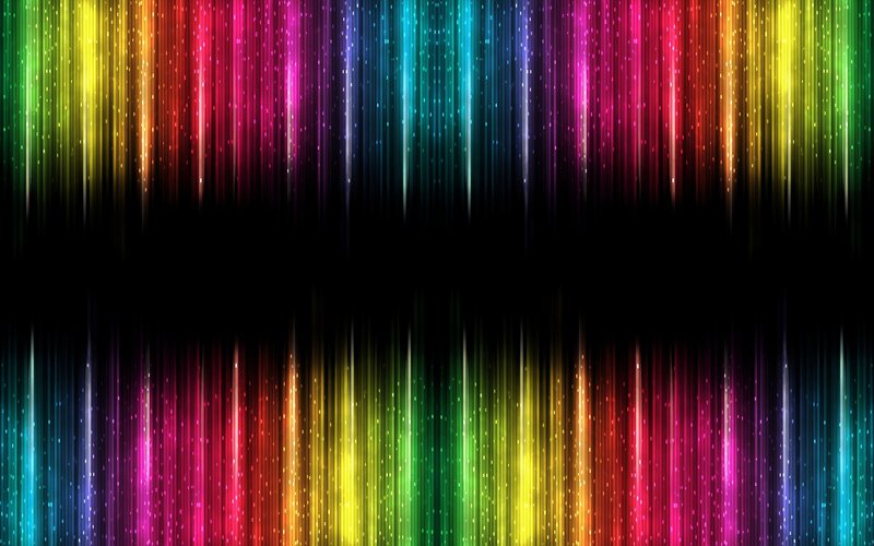 Vertical Rainbow Light Streaks — Red, Vibrant