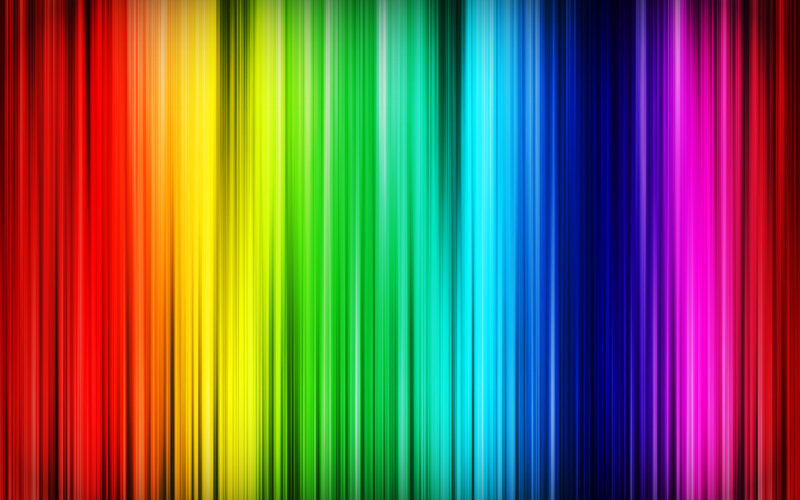 Vertical Rainbow Stripes — Abstract, Blue