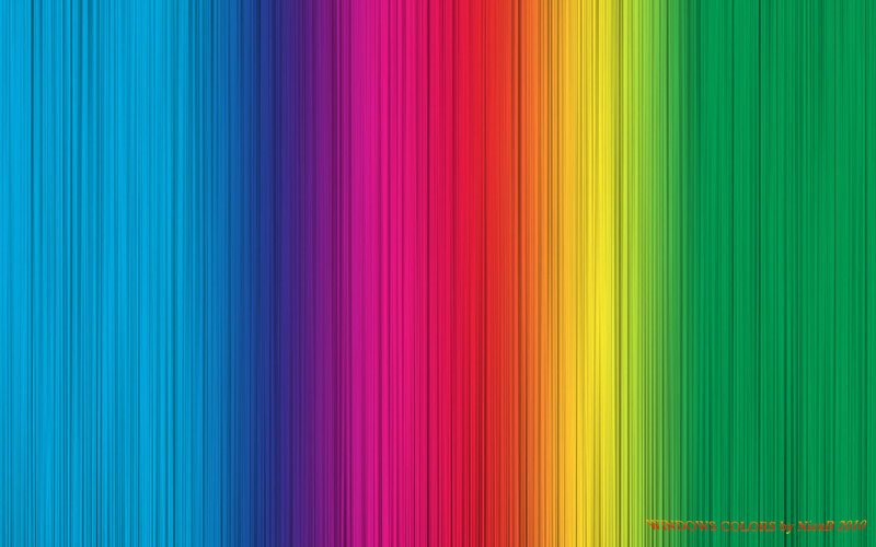 Vertical Rainbow Stripes — Blue